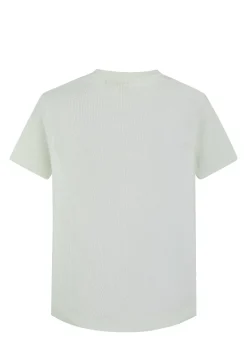 T-shirt uni en maille manches courtes