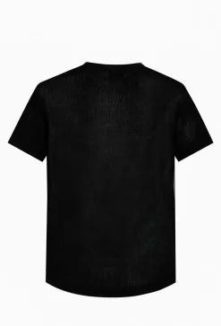 T-shirt uni en maille manches courtes
