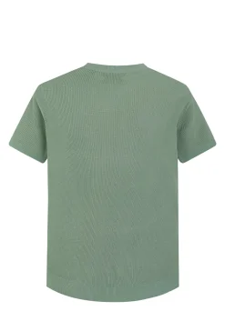 T-shirt uni en maille manches courtes