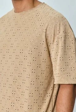 T-shirt uni oversized troué