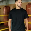 T-shirt uni rayé oversize