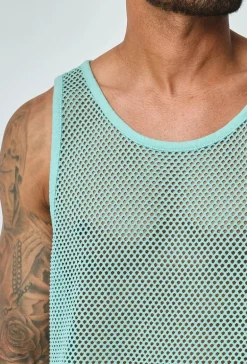 T-shirt uni sans manches trouée courtes