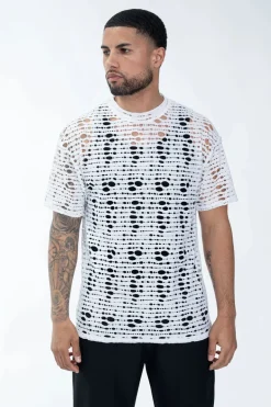 T-shirt uni évidé