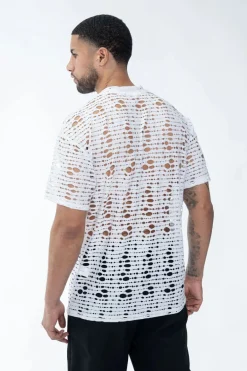 T-shirt uni évidé