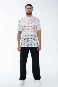 T-shirt uni évidé