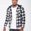 Veste à capuche avec motifs à carreaux