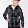 Veste à capuche avec motif à carreaux