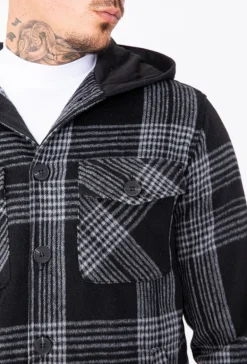 Veste à capuche avec motif à carreaux