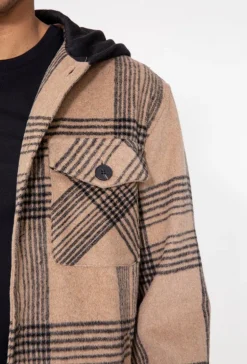 Veste à capuche avec motif à carreaux