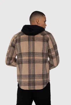 Veste à capuche avec motif à carreaux