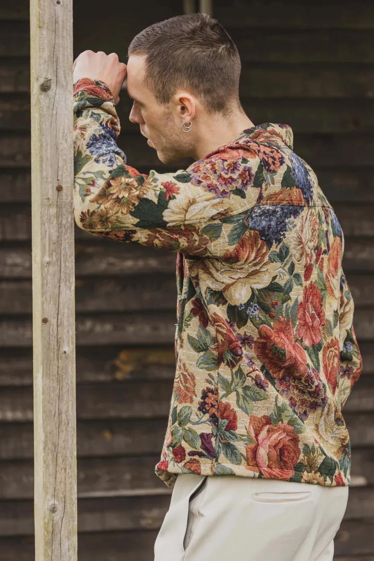 Veste à manches longues avec imprimé floral
