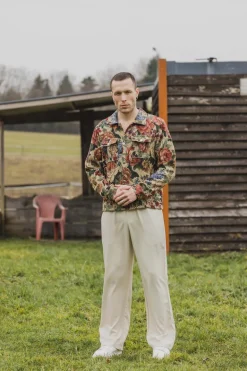 Veste à manches longues avec imprimé floral