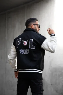 Veste americaine brodée avec col à revers