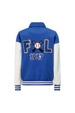 Veste americaine brodée avec col à revers
