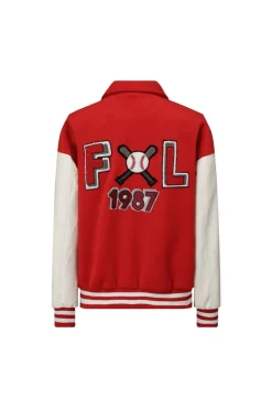 Veste americaine brodée avec col à revers