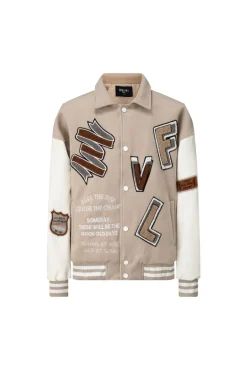 Veste americaine brodée avec col à revers