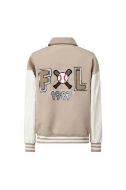 Veste americaine brodée avec col à revers