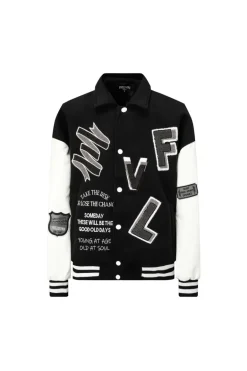 Veste americaine brodée avec col à revers