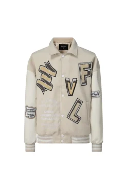 Veste americaine brodée avec col à revers