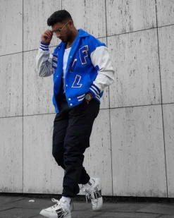 Veste americaine brodée avec col à revers