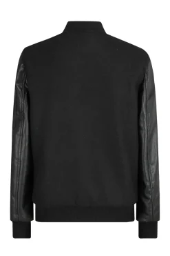 Veste avec manche simili cuire