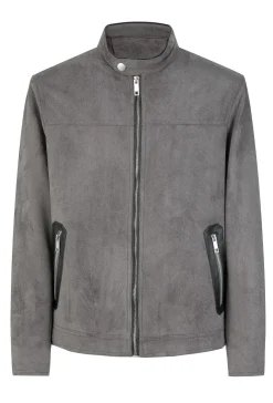 Veste biker simili daim