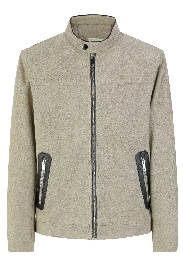 Veste biker simili daim