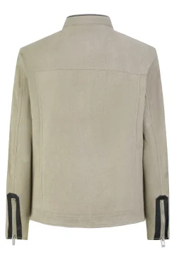 Veste biker simili daim