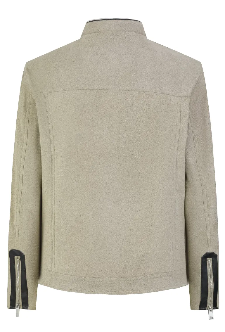 Veste biker simili daim