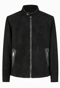 Veste biker simili daim