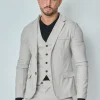 Veste blazer stretch à uni