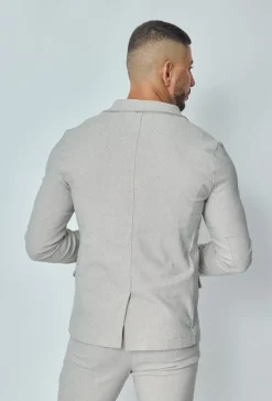 Veste blazer stretch à uni
