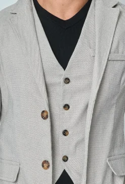 Veste blazer stretch à uni