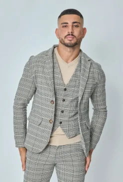 Veste blazer stretch à uni