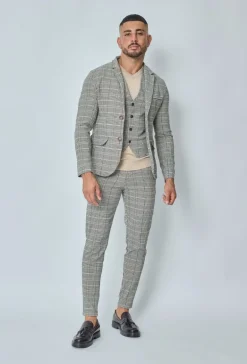 Veste blazer stretch à uni