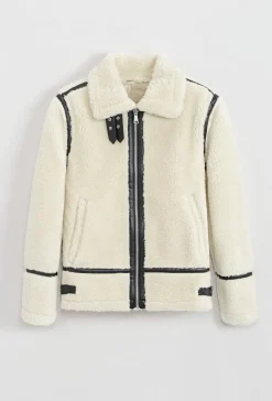 Veste bombardier en moumoute