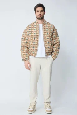Veste bomber à motifs colorés