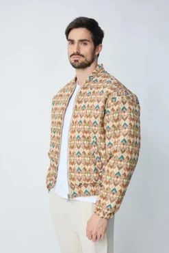 Veste bomber à motifs colorés