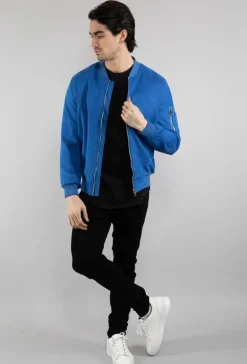 Veste bomber en simili daim