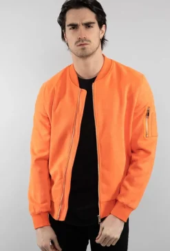 Veste bomber en simili daim