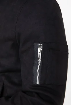 Veste bomber en simili daim