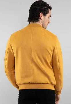 Veste bomber en simili daim