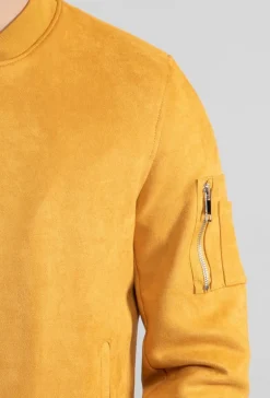 Veste bomber en simili daim