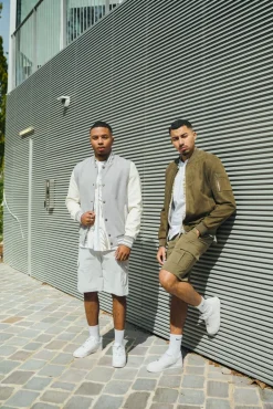 Veste bomber en simili daim