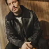 Veste bomber suédine avec col en fausse fourrure moumoute
