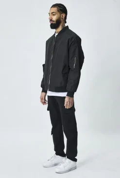 Veste bombers à col revers