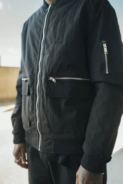 Veste bombers à zip métalique