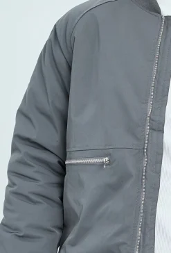 Veste bombers à zip métalique