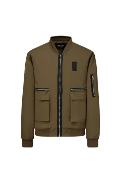 Veste bombers à zip métalique avec empiècement