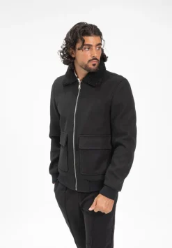 Veste bombers avec col moumoute